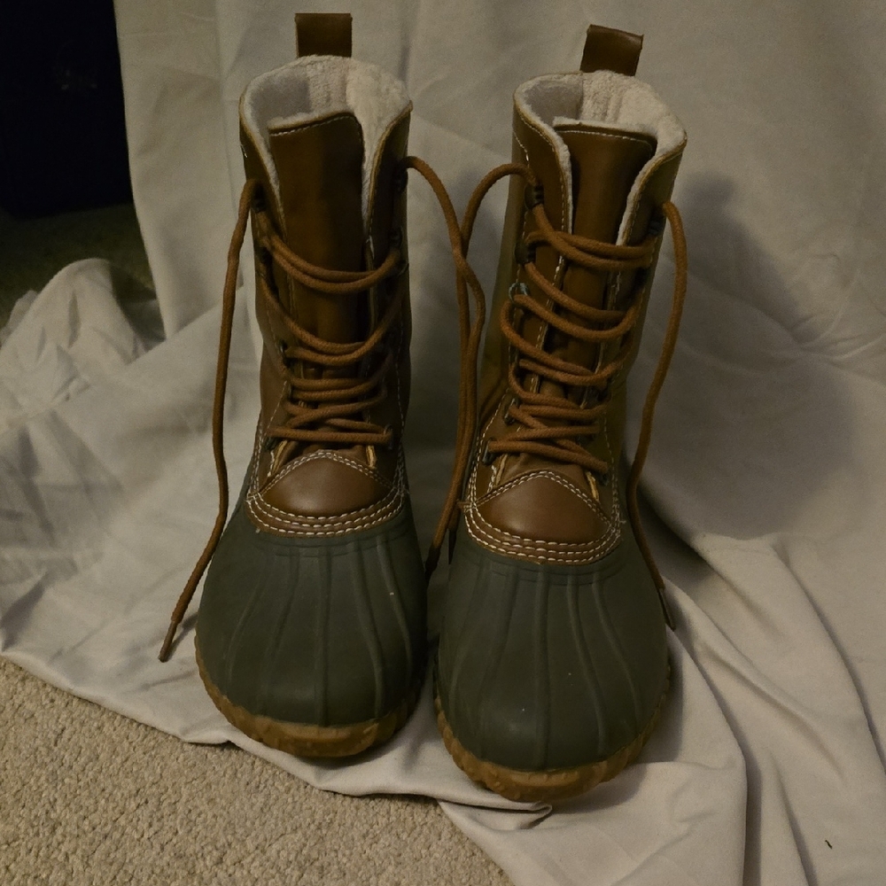 Esprit Faux Fur Lined Duck Boots Boots,NWOT